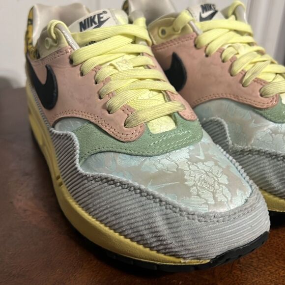 🔥🔥 NIKE Air Max 1 'Spring Mix' Size 8 Teal Tint / Lemon Wash Running Sneakers - Picture 8 of 16